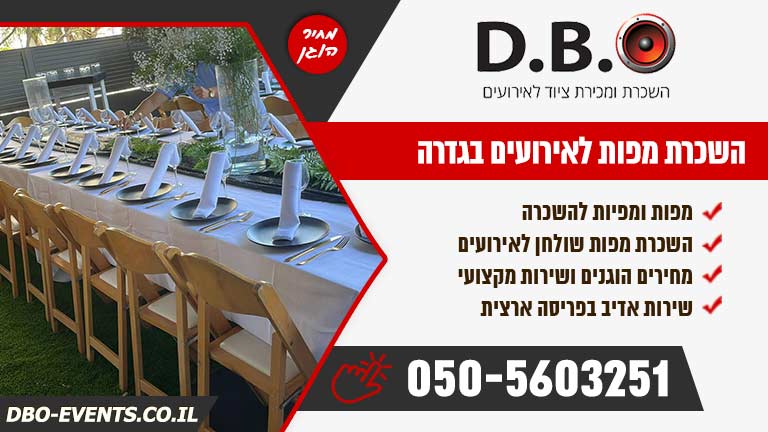 השכרת מפות לאירועים בגדרה